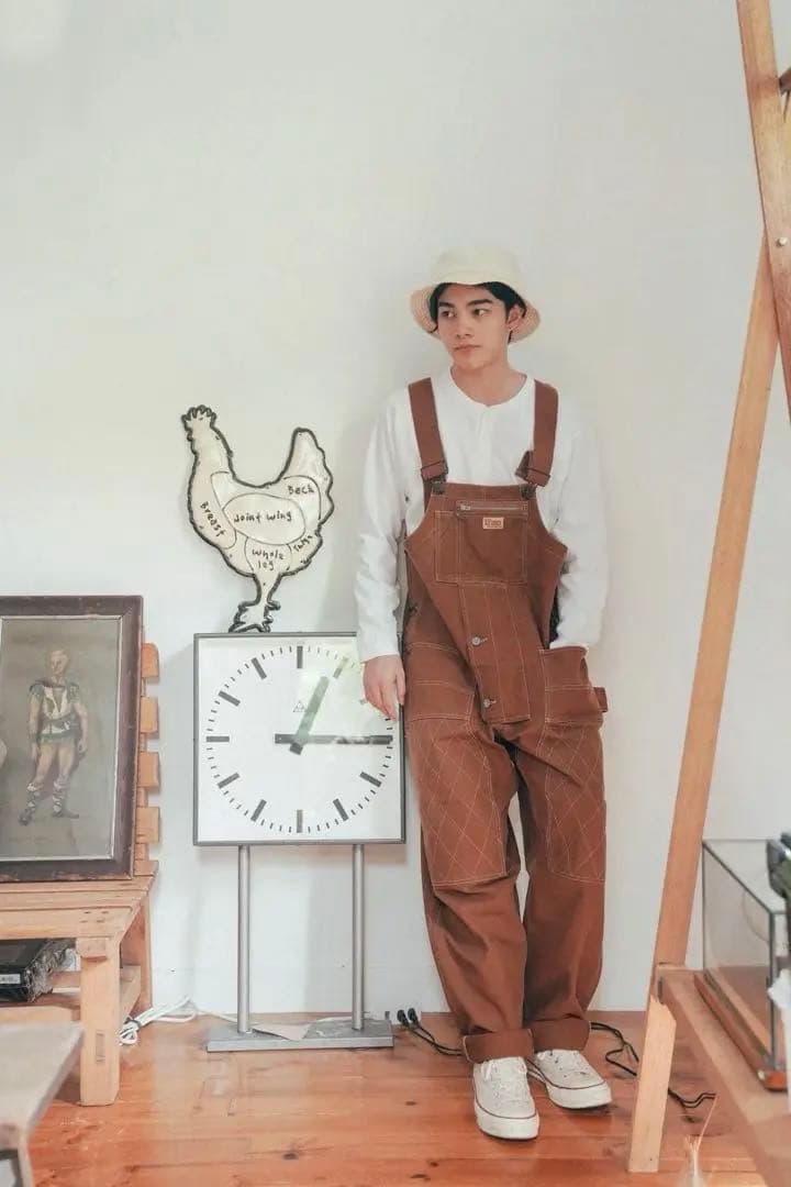 お*ん様 Nigel Cabourn CARPENTER DUNGAREE 茶