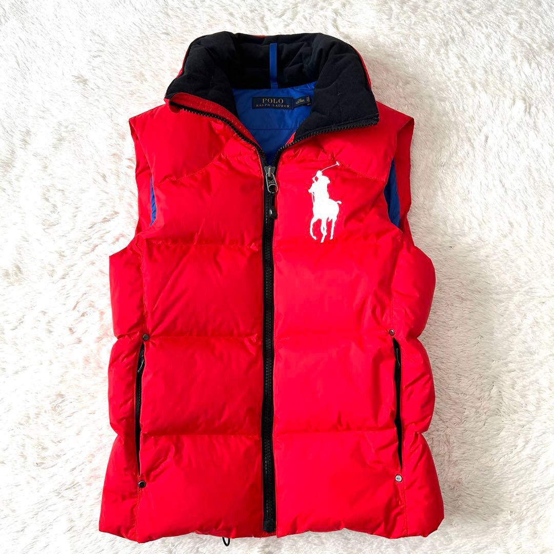 美品✨ POLO RALPH LAUREN　ダウンベスト　ビッグポニー　刺繍