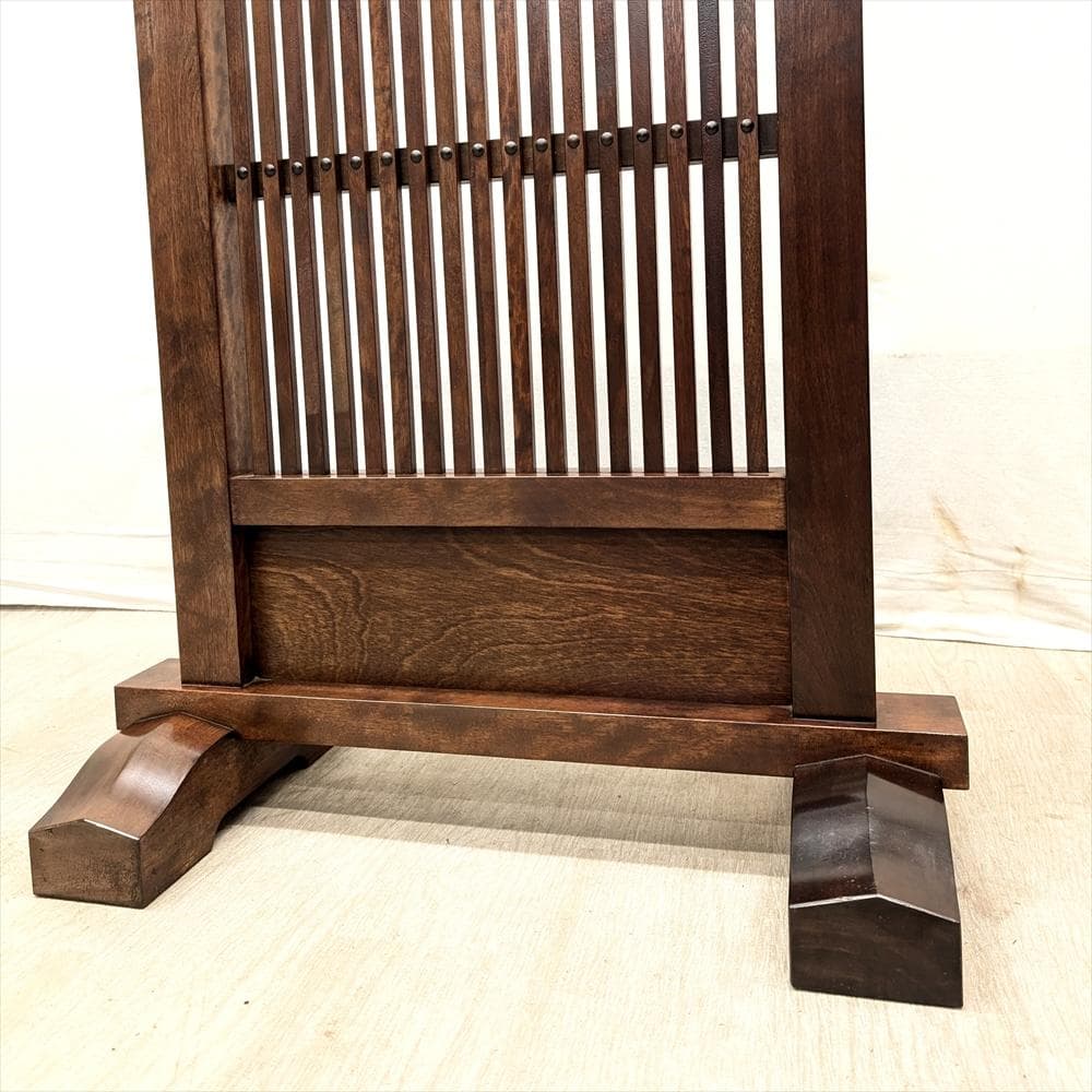 九州民芸家具　樺 カバ材　衝立　パーティション　間仕切り　つい立　目隠し　和家具