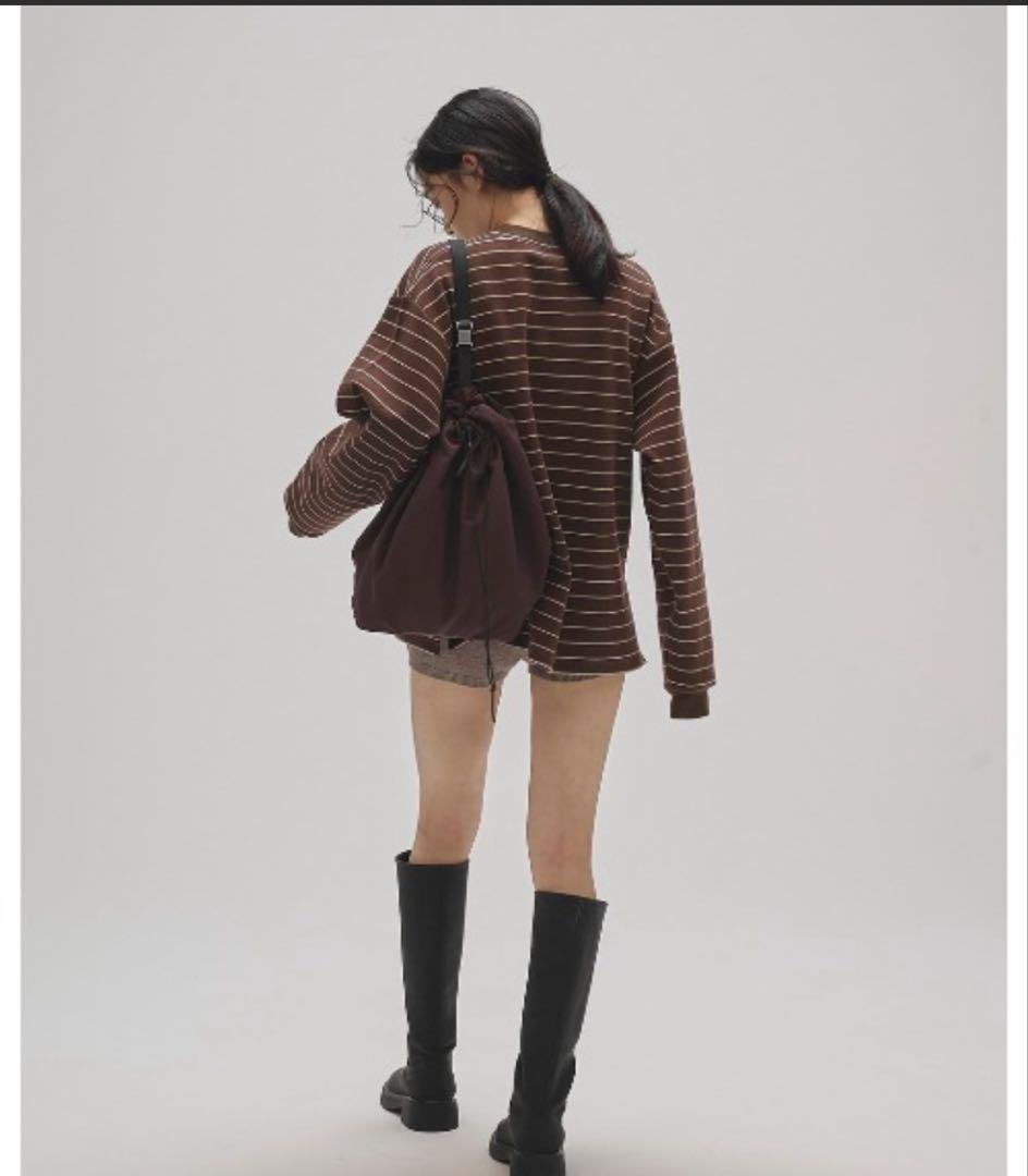 TODAYFUL Border Long T-shirts ブラウン