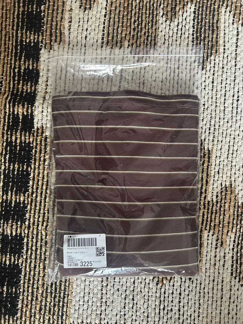 TODAYFUL Border Long T-shirts ブラウン