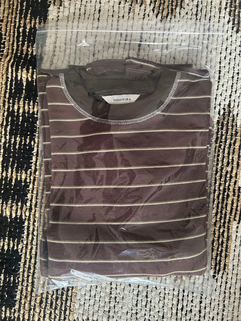 TODAYFUL Border Long T-shirts ブラウン