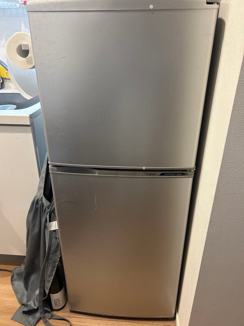 AQUA 冷蔵庫 2ドア シルバー monotone style 一人暮らし向け