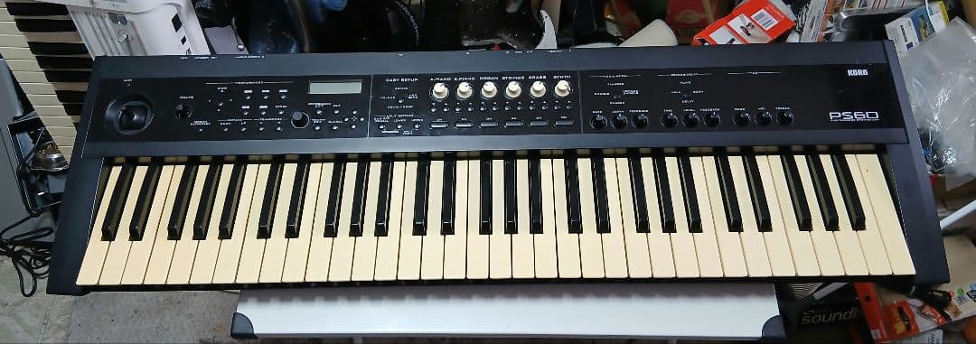KORG PS60　シンセサイザー　61鍵　純正電源、ペダル、取説付属