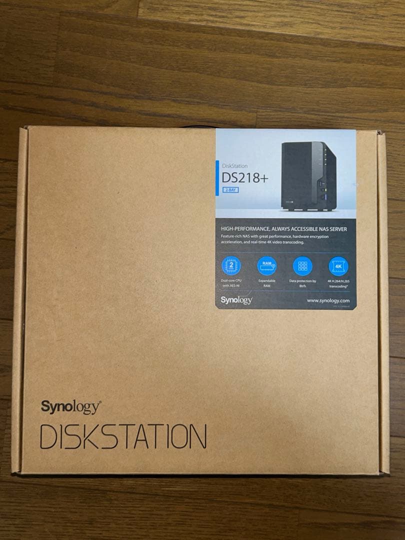 Synology DS218+　2ベイ高性能NAS