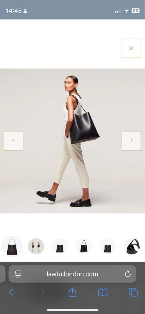 LAWFUL LONDON Iris 14インチ ブラック　ショルダーバッグ