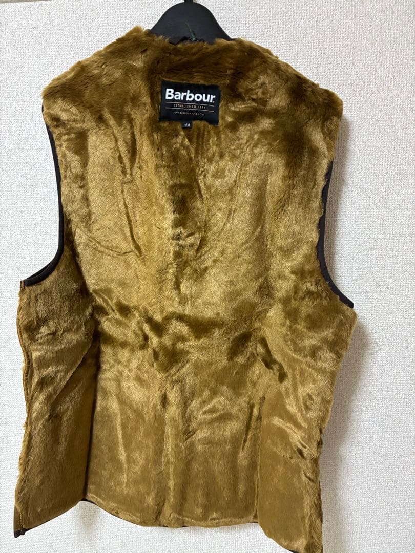 Barbour フロントジップ ファー ライナー レギュラーフィットサイズ40