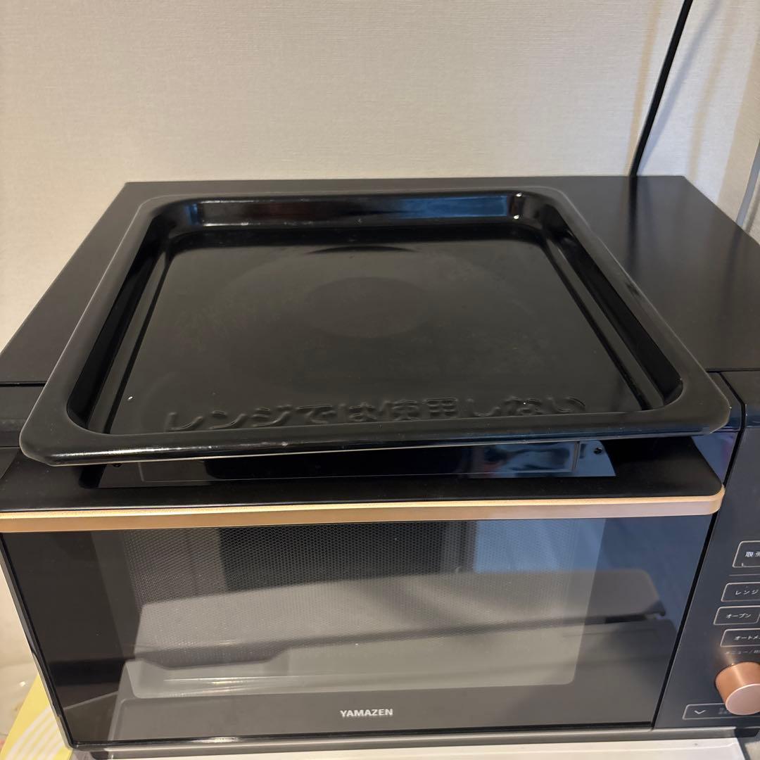 山善オーブンレンジ PRK-F250TSV(B) 25L フラット庫内 美品