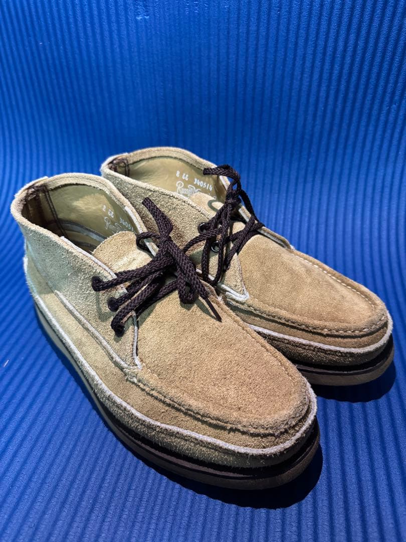 ベージュ スエード ラッセル　モカシン