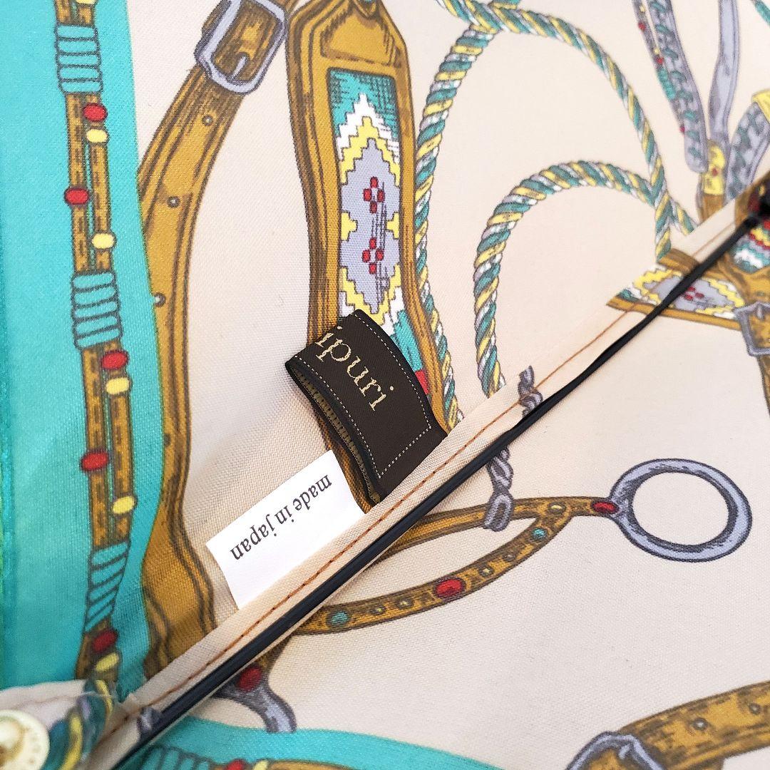 美品 マニプリ manipuri 晴雨兼用 スカーフ柄 　折りたたみ傘