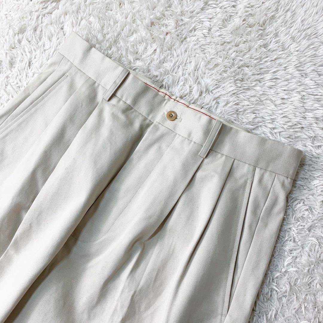 【極美品✨23ss】サイ ツータックチノトラウザーパンツ ベージュ コットン
