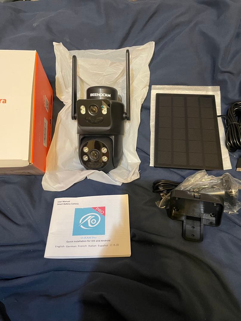 新品・未使用　BEENCAM ワイヤレス監視カメラ ソーラーパネル付き