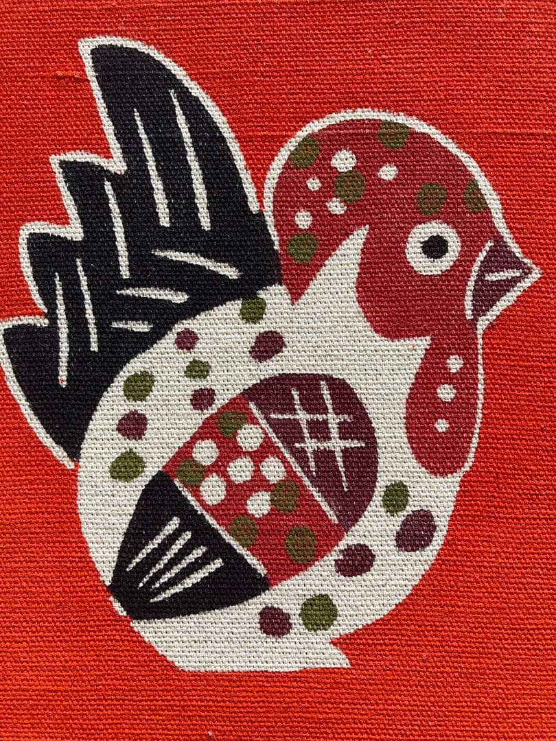 柚木沙弥郎　型染め絵　大サイズ37×44cm