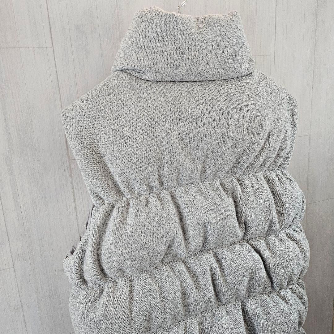 【希少】ノースフェイス ダウンベスト 韓国限定 ロゴワッペン グレー XL