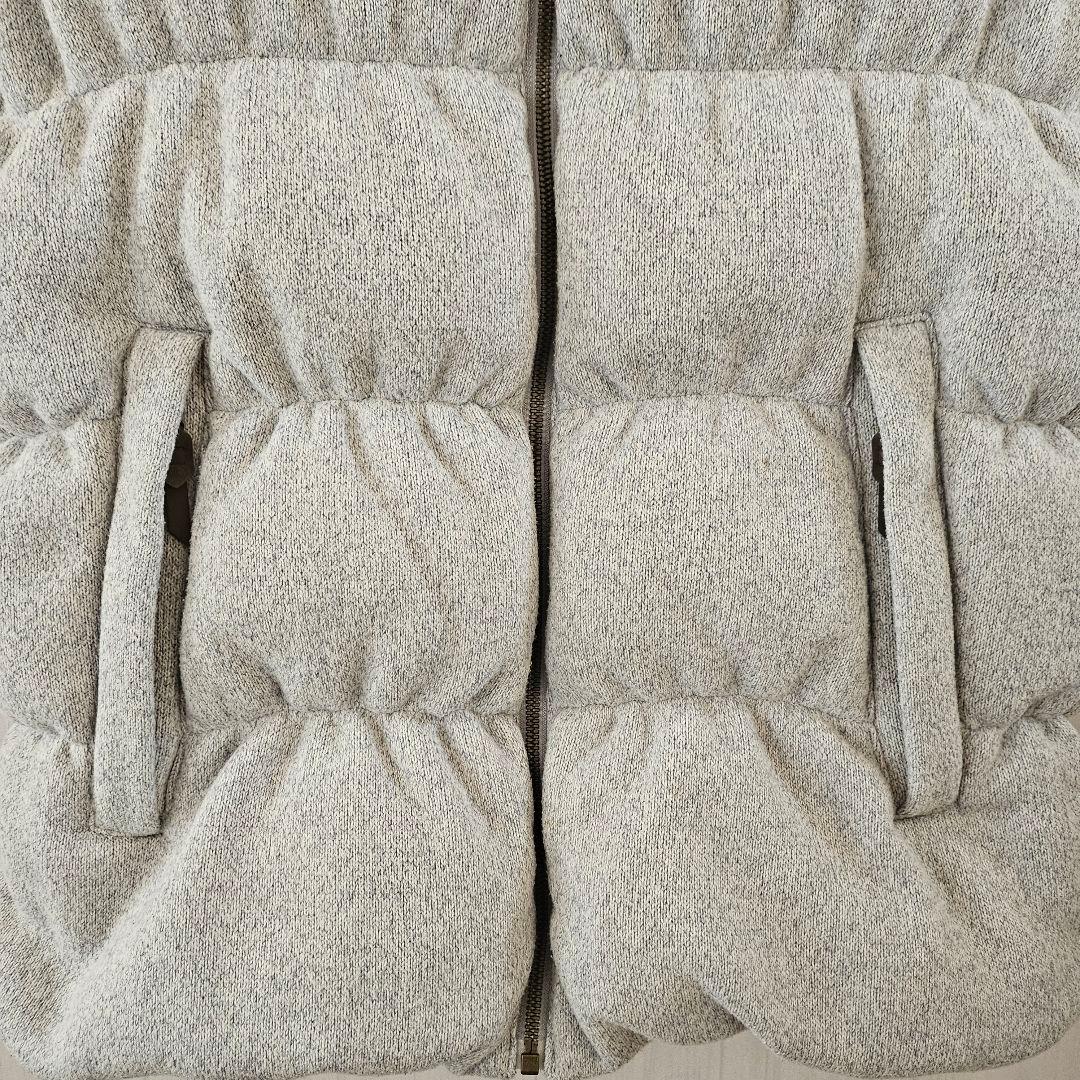 【希少】ノースフェイス ダウンベスト 韓国限定 ロゴワッペン グレー XL