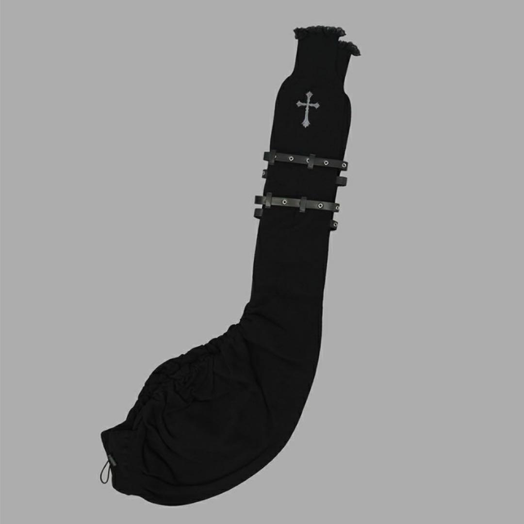 タグ付き DimMoire 十字の誓い ニーハイウォーマー【Black】 黒