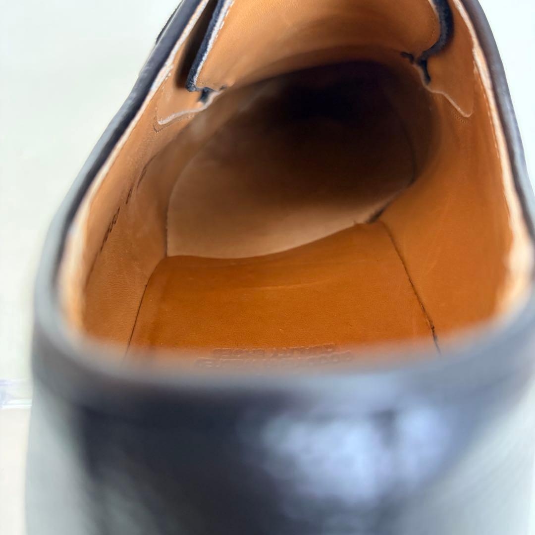 【極美品】berwick バーウィック3680 6 1/2プレーントゥ 黒 シボ