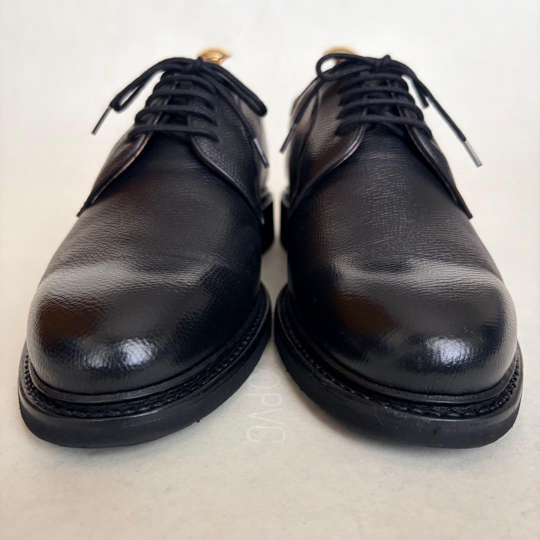 【極美品】berwick バーウィック3680 6 1/2プレーントゥ 黒 シボ