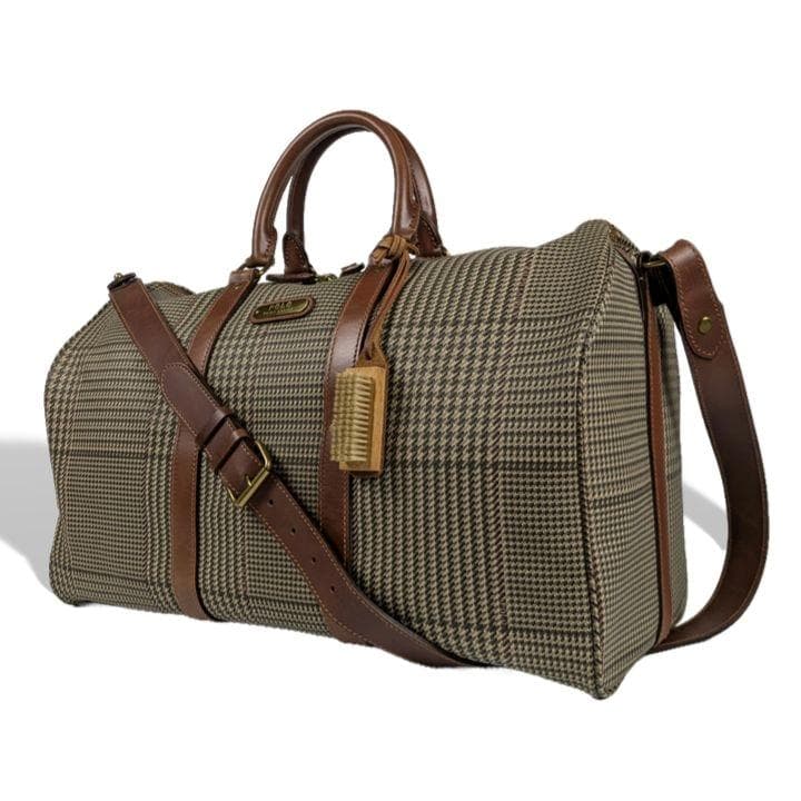 【極美品】ポロラルフローレン ボストンバッグ 千鳥柄 2way PVC レザー