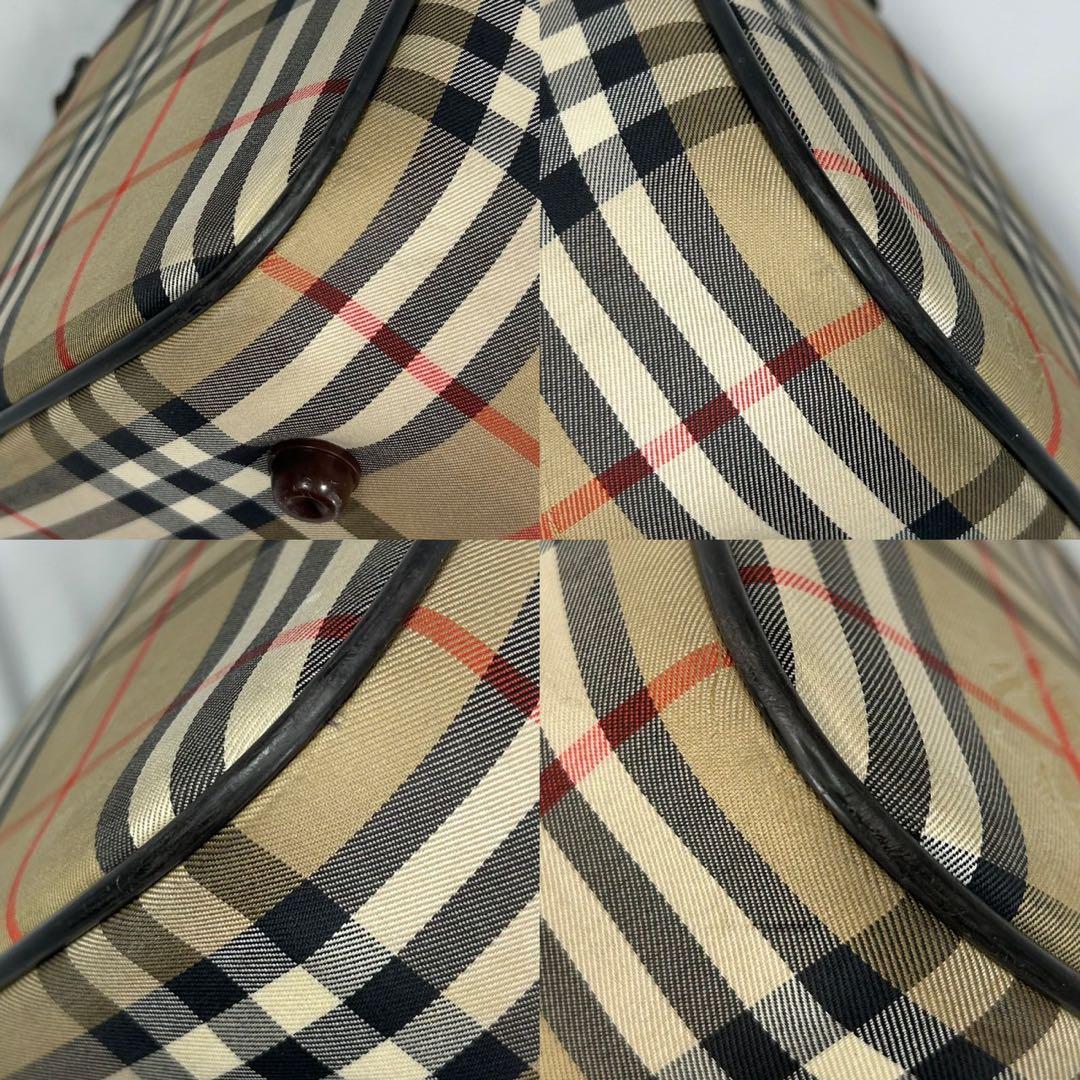 【極美品/鍵付】バーバリーズ ボストンバッグ 旅行バッグ ノバチェック 手提げ