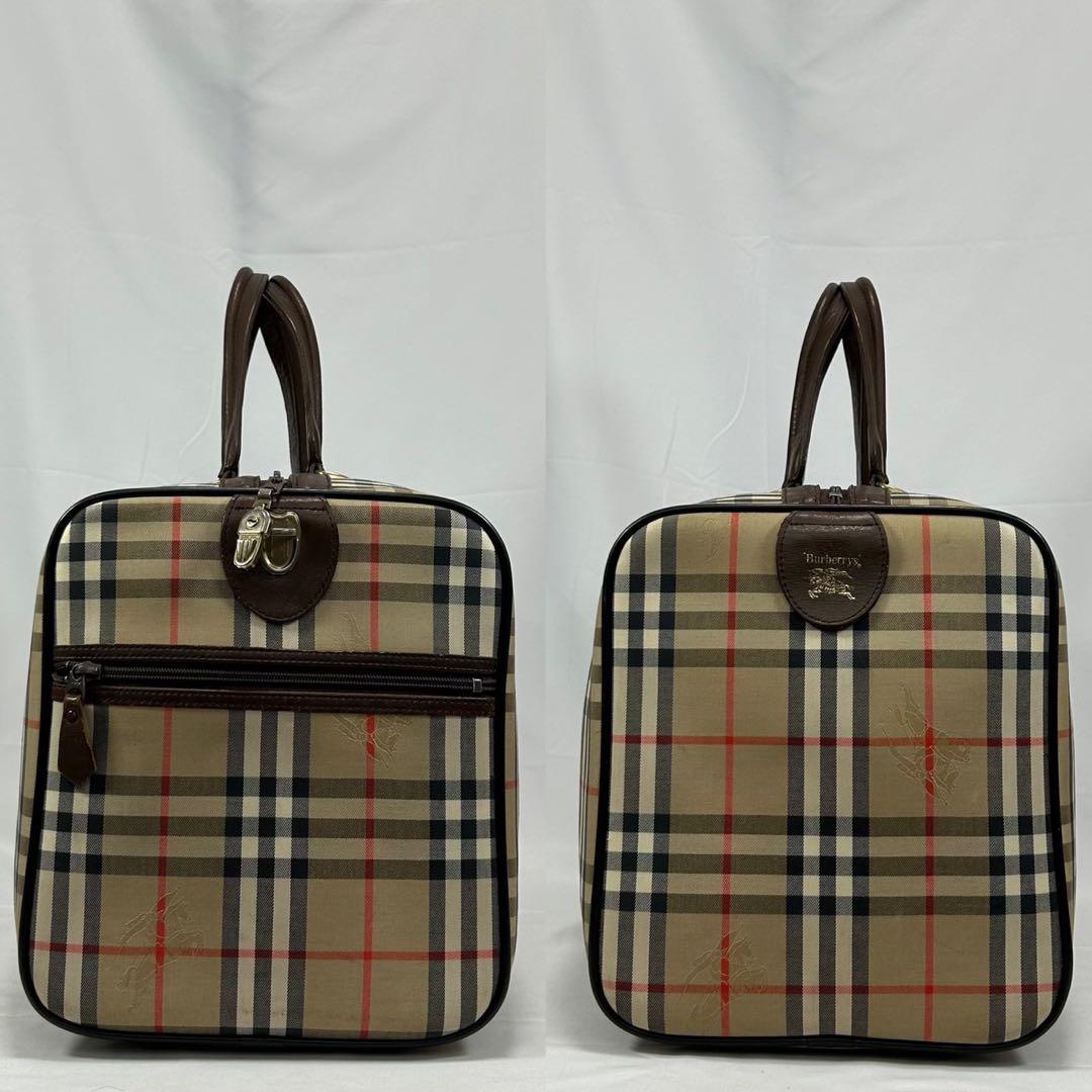【極美品/鍵付】バーバリーズ ボストンバッグ 旅行バッグ ノバチェック 手提げ