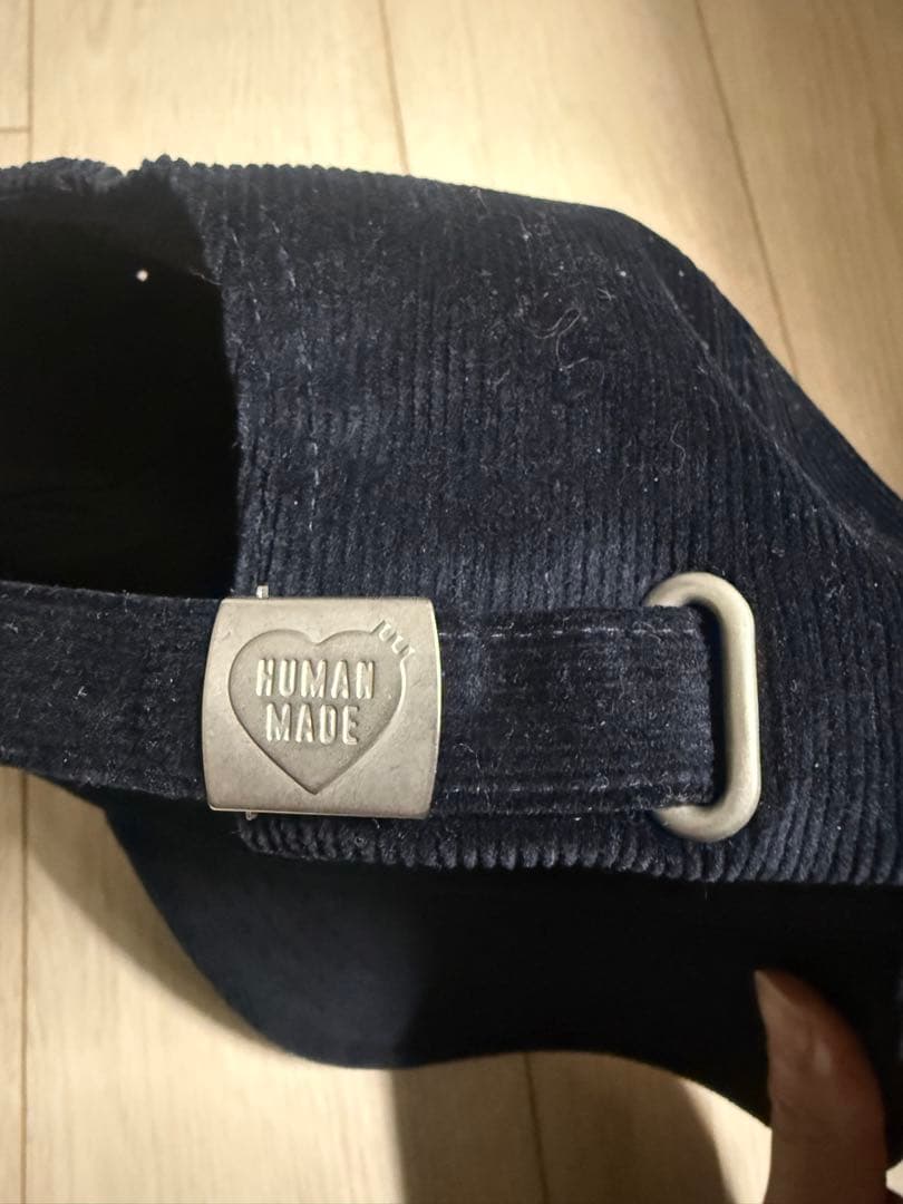 Human Made ネイビーコーディロイキャップ Hロゴ