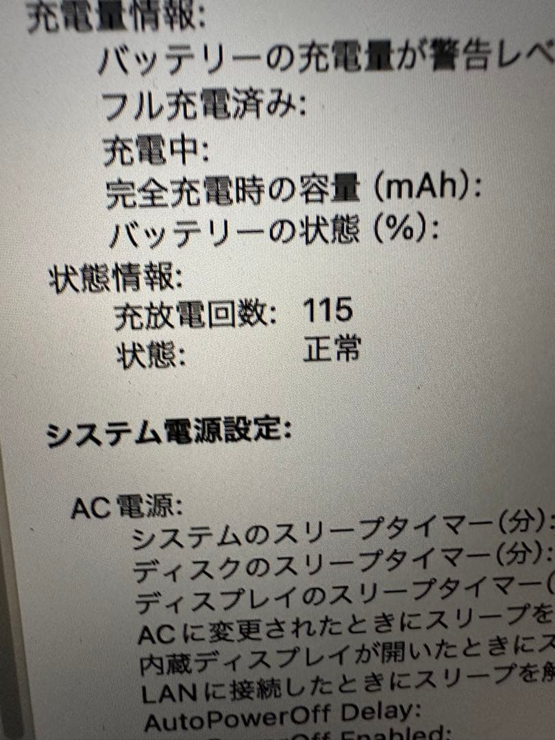 【2023年】Macbook Pro メモリ8GB SSD 512GB 純正