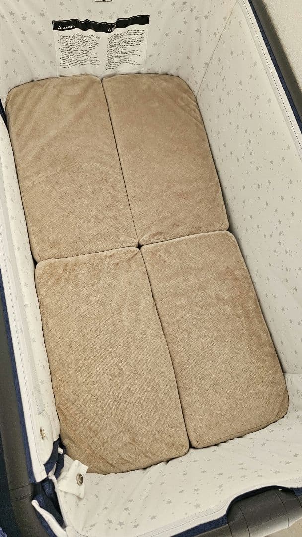 【美品】HZDMJ ベビーベッド ネイビー