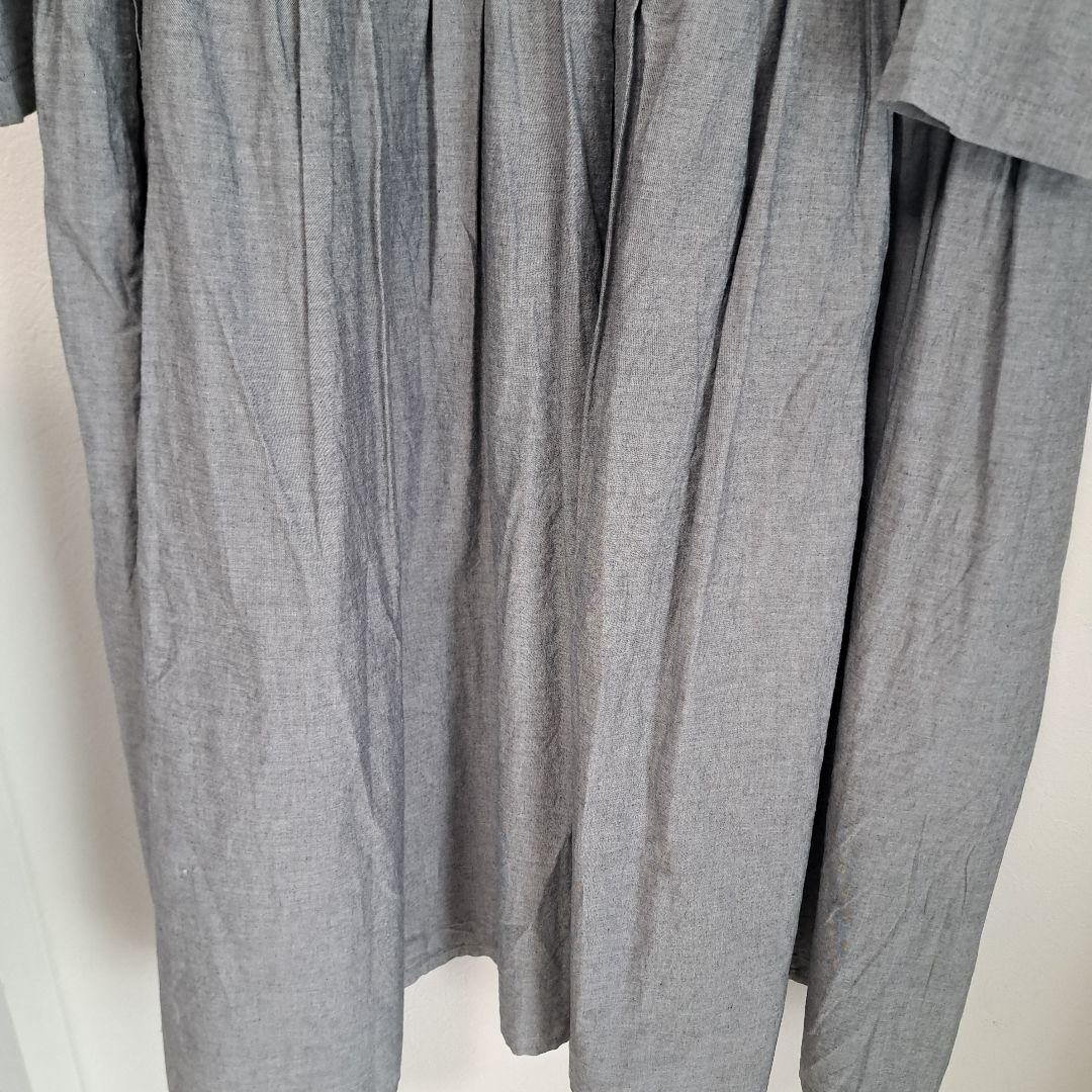 MidiUmi 今春新作シャンブレーギャザーワンピースF定価¥19,580