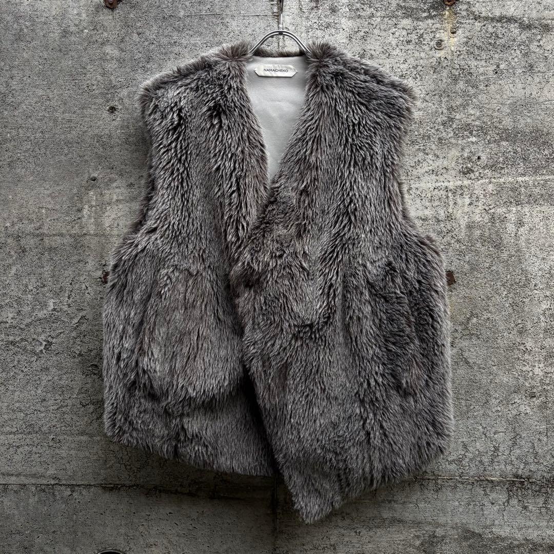 美品 namacheko ナマチェコ フェイクファー ベスト