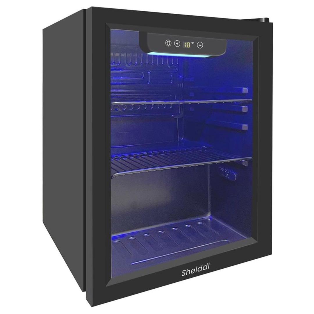 小型冷蔵庫 ミニ冷蔵庫 48L 透明ガラスドア おしゃれ