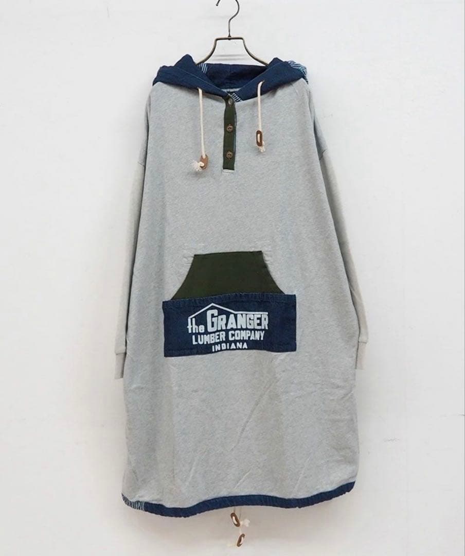 ライムインク　インディゴ異素材ドッキングワンピース　新品タグ付き