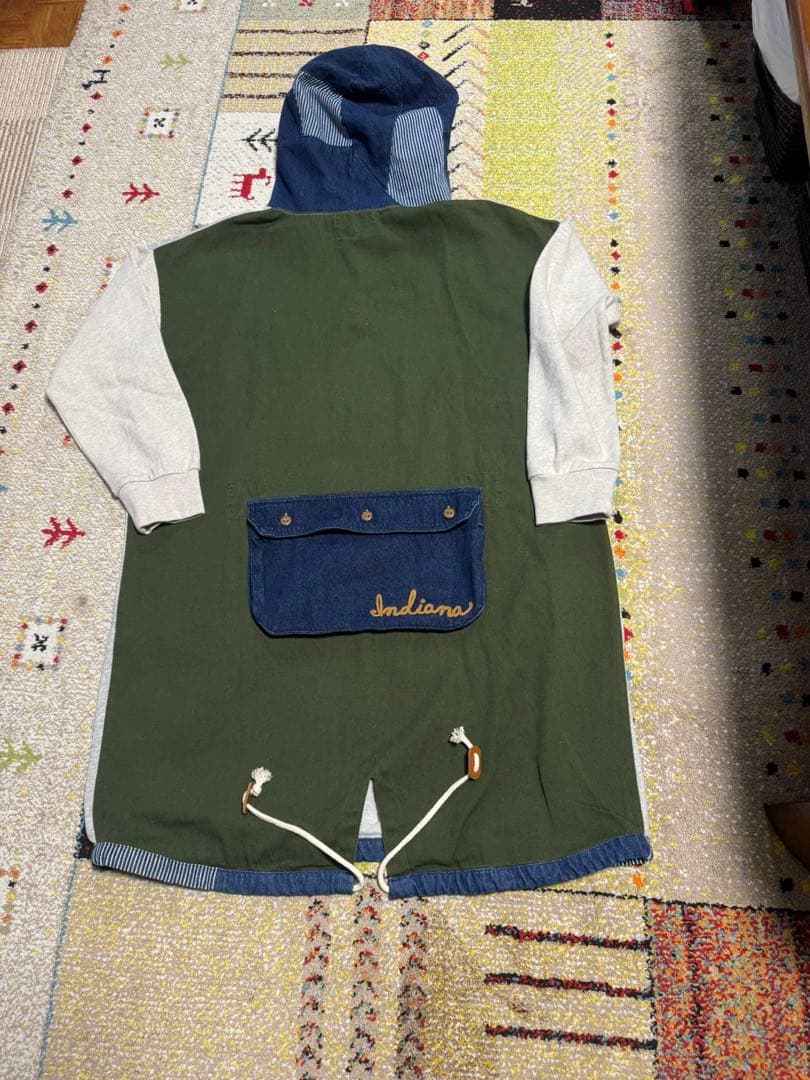 ライムインク　インディゴ異素材ドッキングワンピース　新品タグ付き