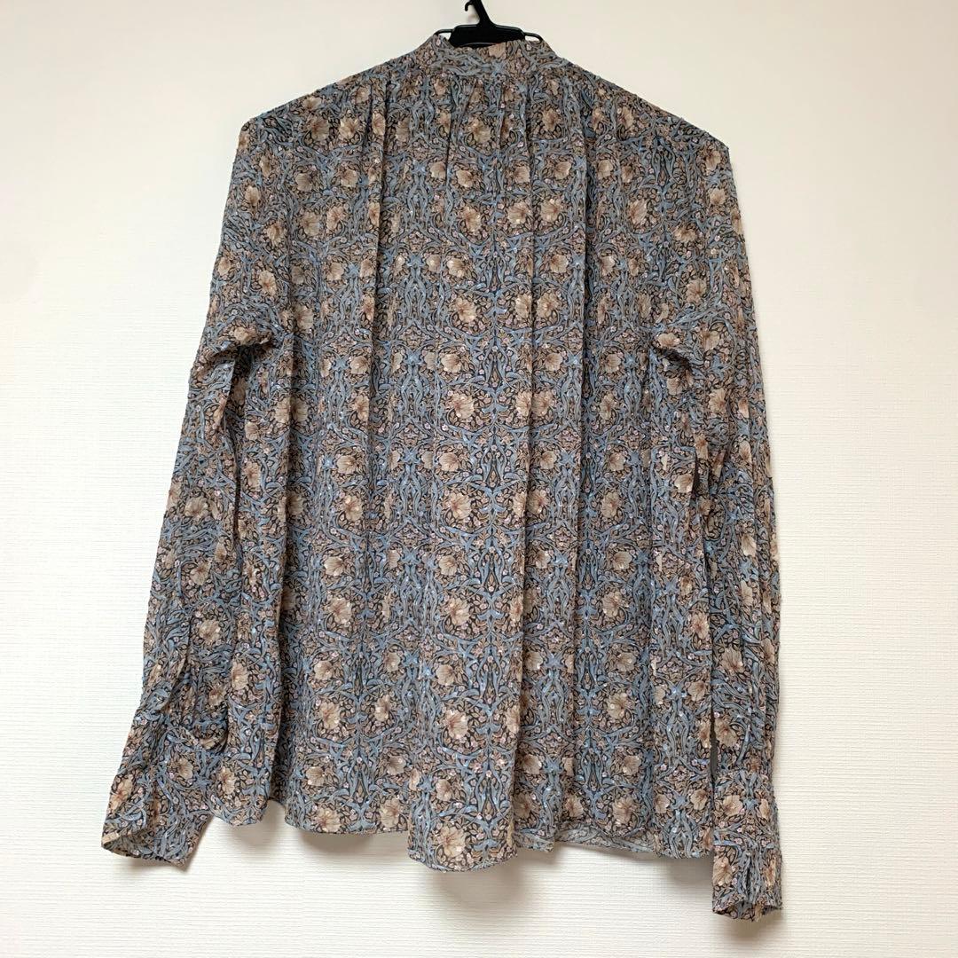 Drawer フラワープリントボウタイブラウス