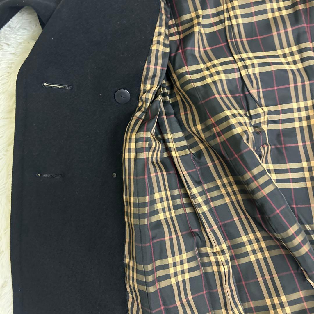 極美品！バーバリーブルーレーベル ピーコート　ノバチェック　ロング　36