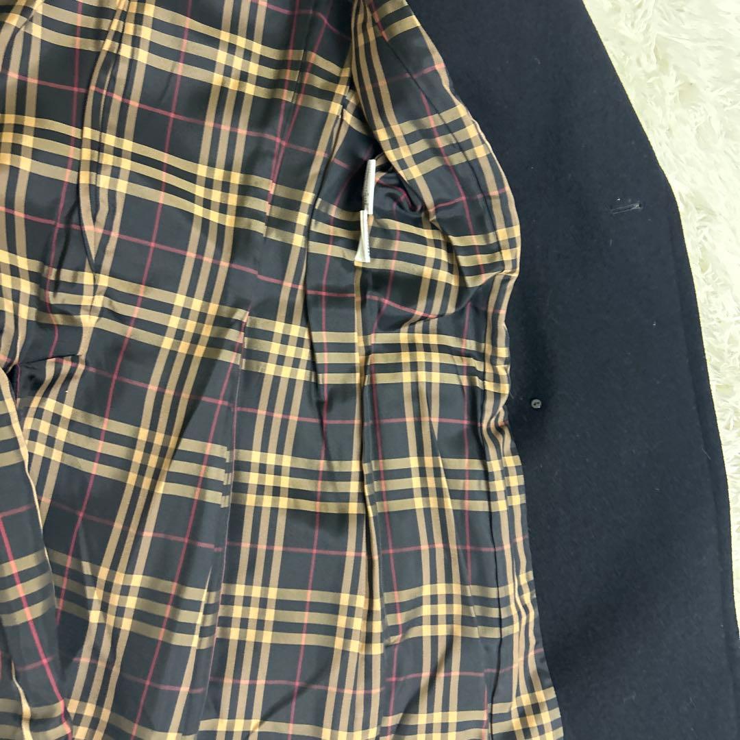 極美品！バーバリーブルーレーベル ピーコート　ノバチェック　ロング　36