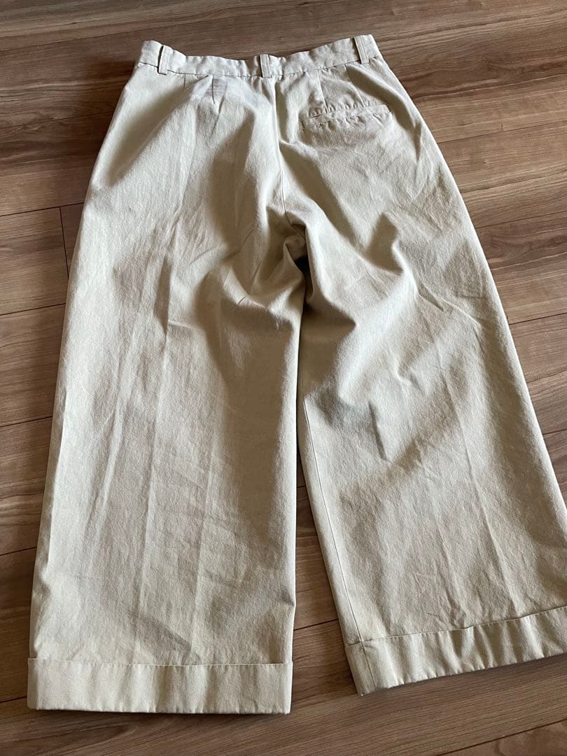 ＜6(ROKU)＞コットンチノワイドパンツ