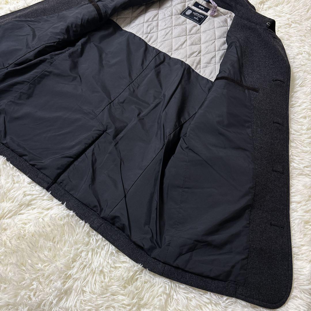 【美品】SHIPS SUPER140'S ウール メルトン キルティング M