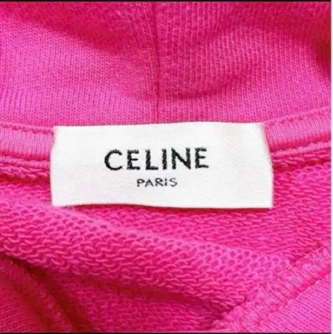 色希少 CELINE ピンク パーカー