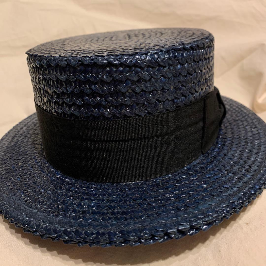 新品未使用　Tesi カンカン帽　帽子　イタリア製　58サイズ