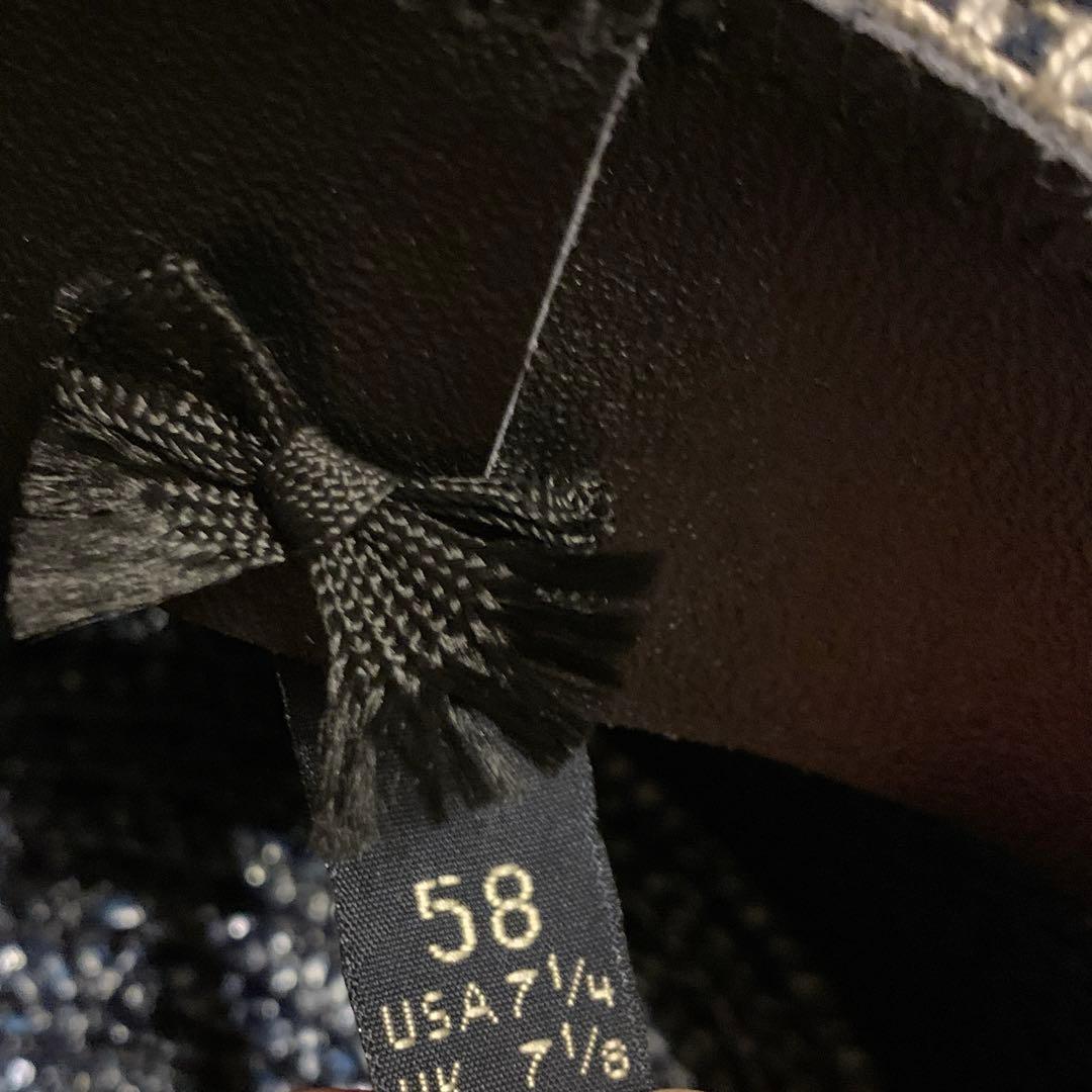 新品未使用　Tesi カンカン帽　帽子　イタリア製　58サイズ