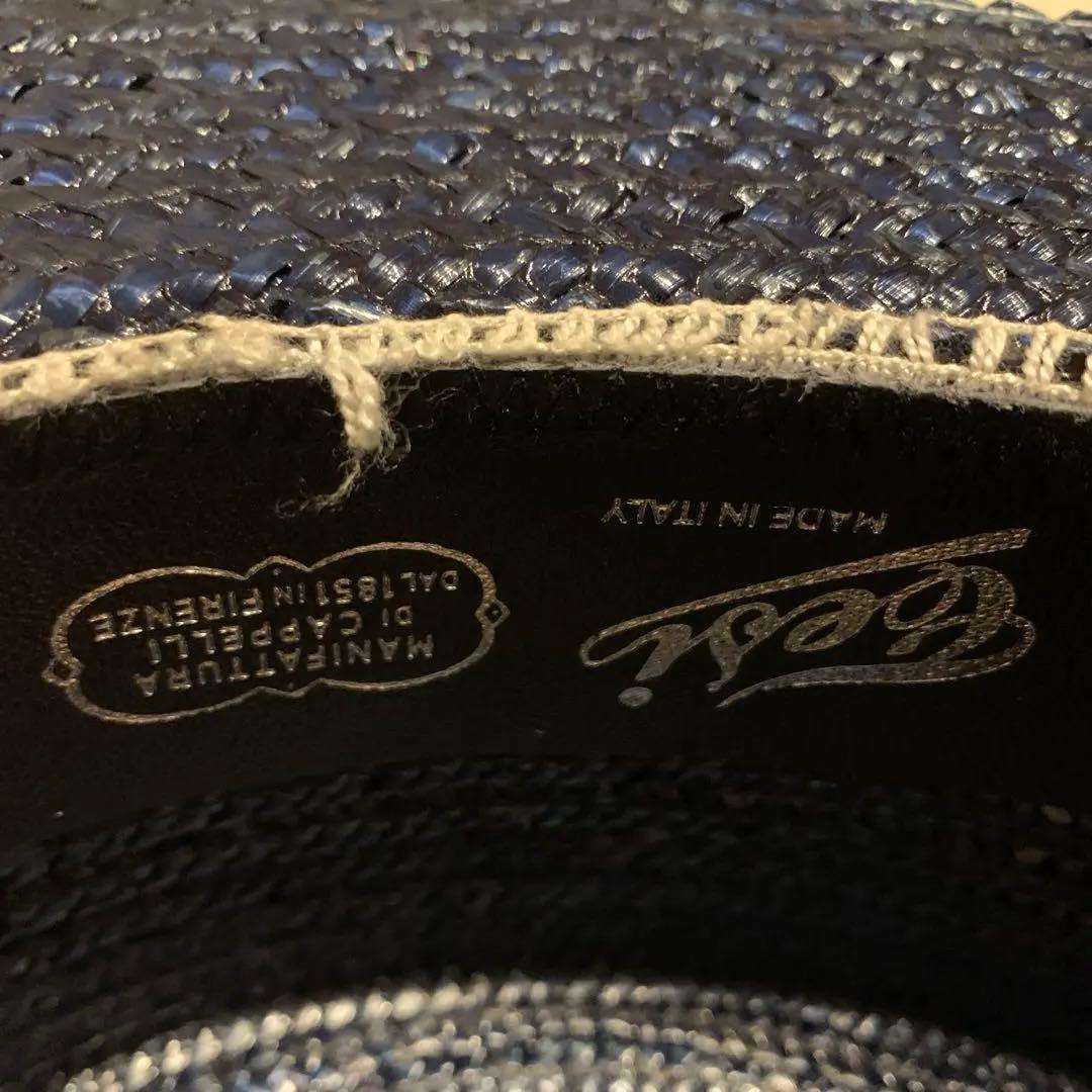 新品未使用　Tesi カンカン帽　帽子　イタリア製　58サイズ