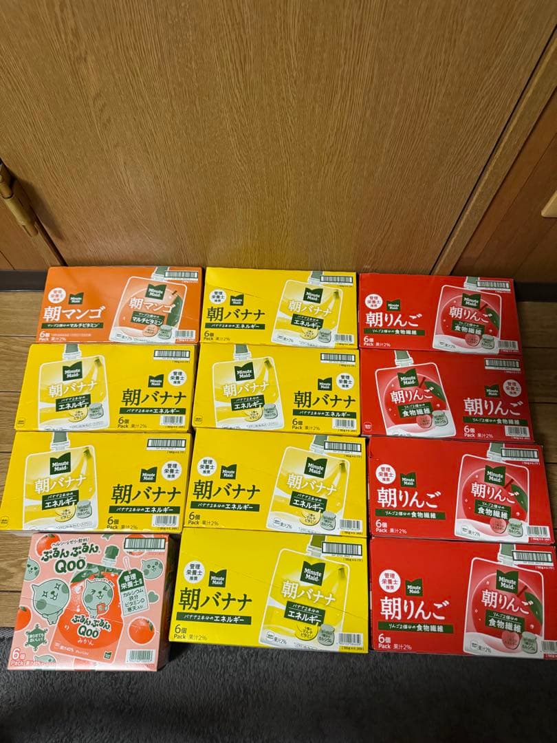 (最終値下)ミニッツメイド朝リンゴ　朝バナナ　朝マンゴー ぷるんQooまとめ売り
