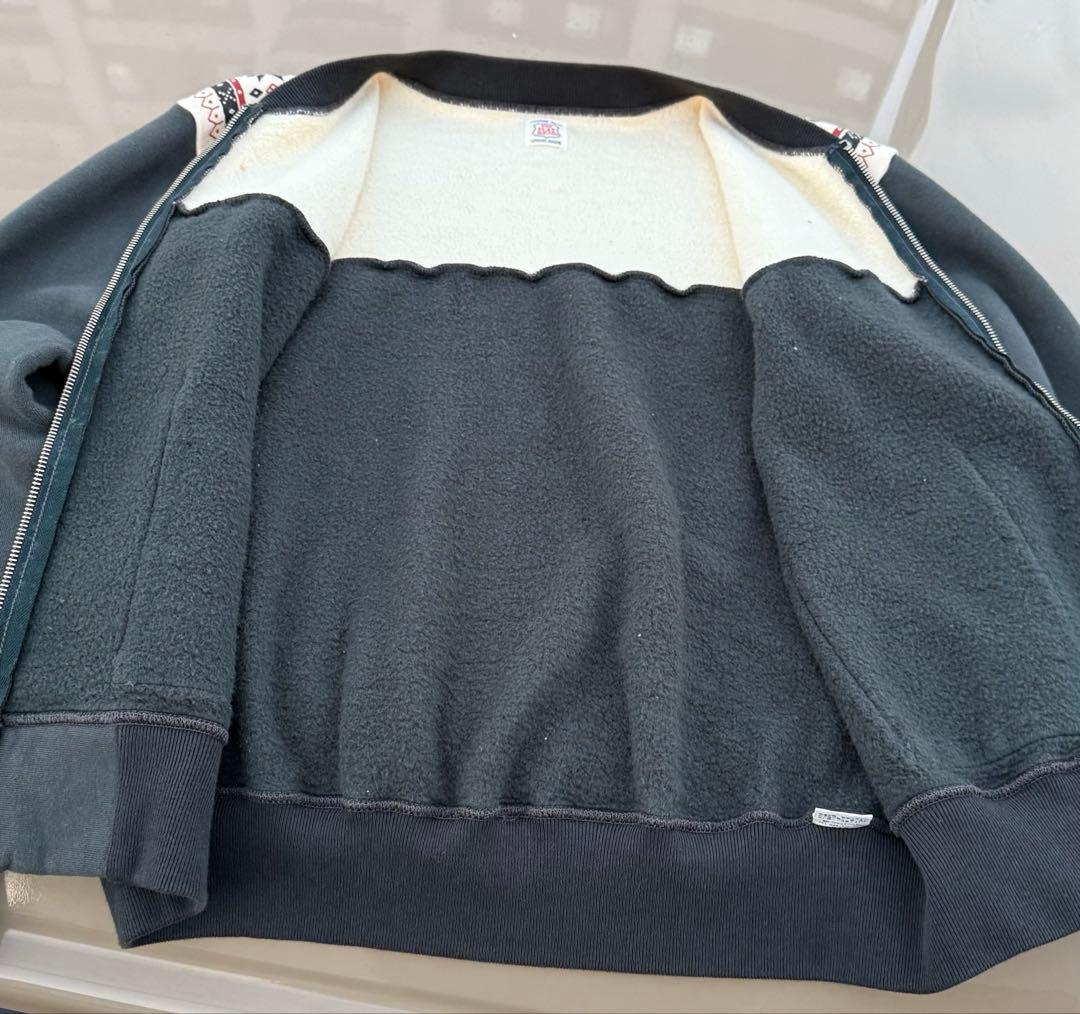 アメカジFLAT HEAD フラットヘッド 雪柄スウェット　38-40