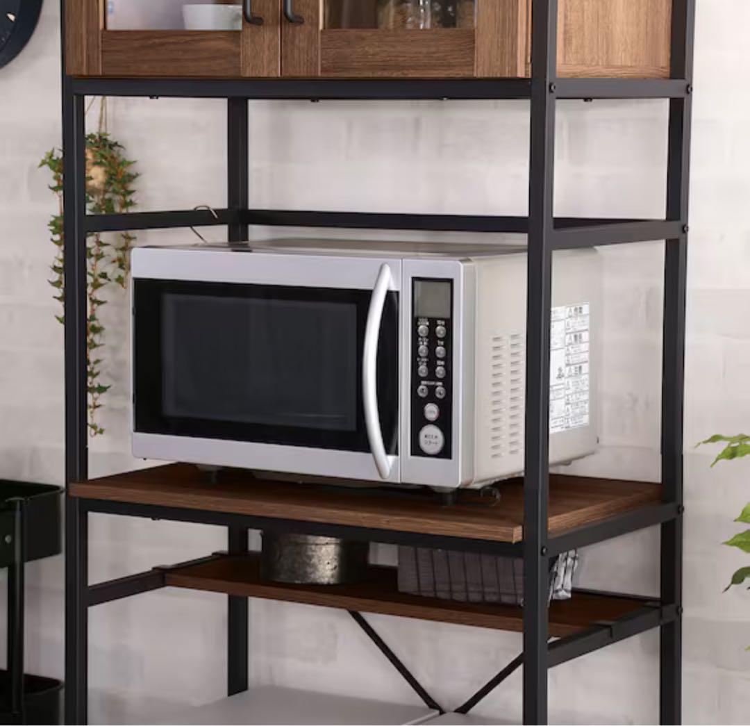 ニトリ ヴィンテージテイストのごみ箱上ラック スリム(WAL)