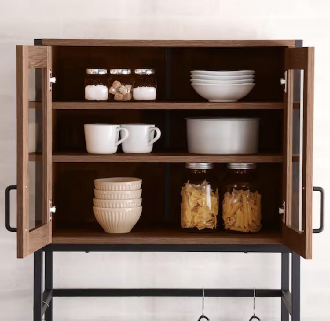 ニトリ ヴィンテージテイストのごみ箱上ラック スリム(WAL)