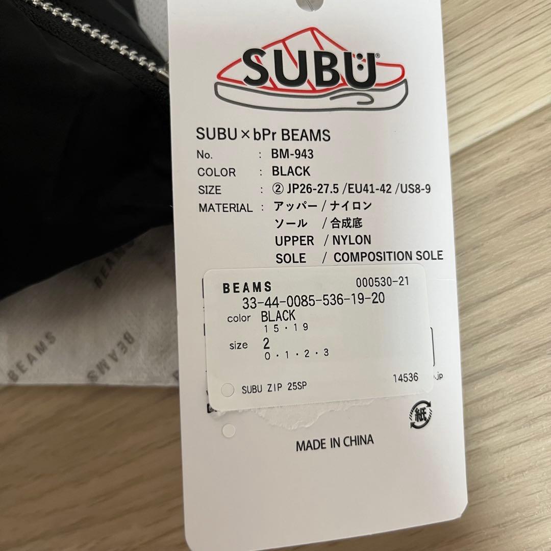 SUBU x bPr BEAMS ブラックサンダル