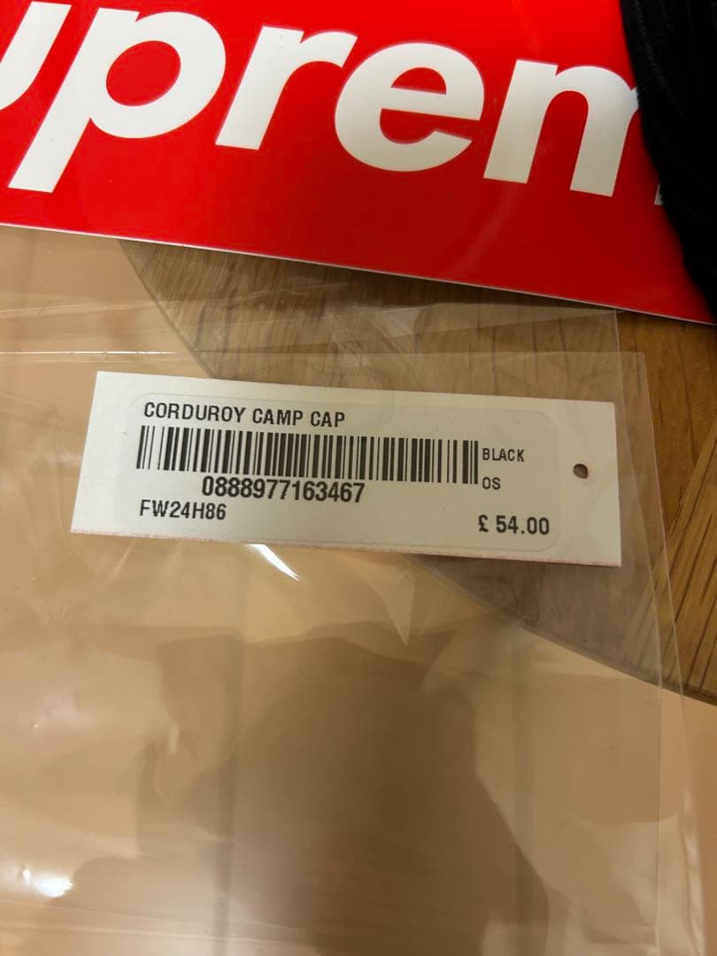 帽子 Supreme Corduroy Camp Cap black 24FW