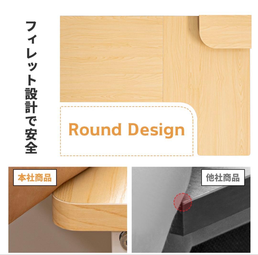 L字型ホワイトパソコンデスク(右棚)