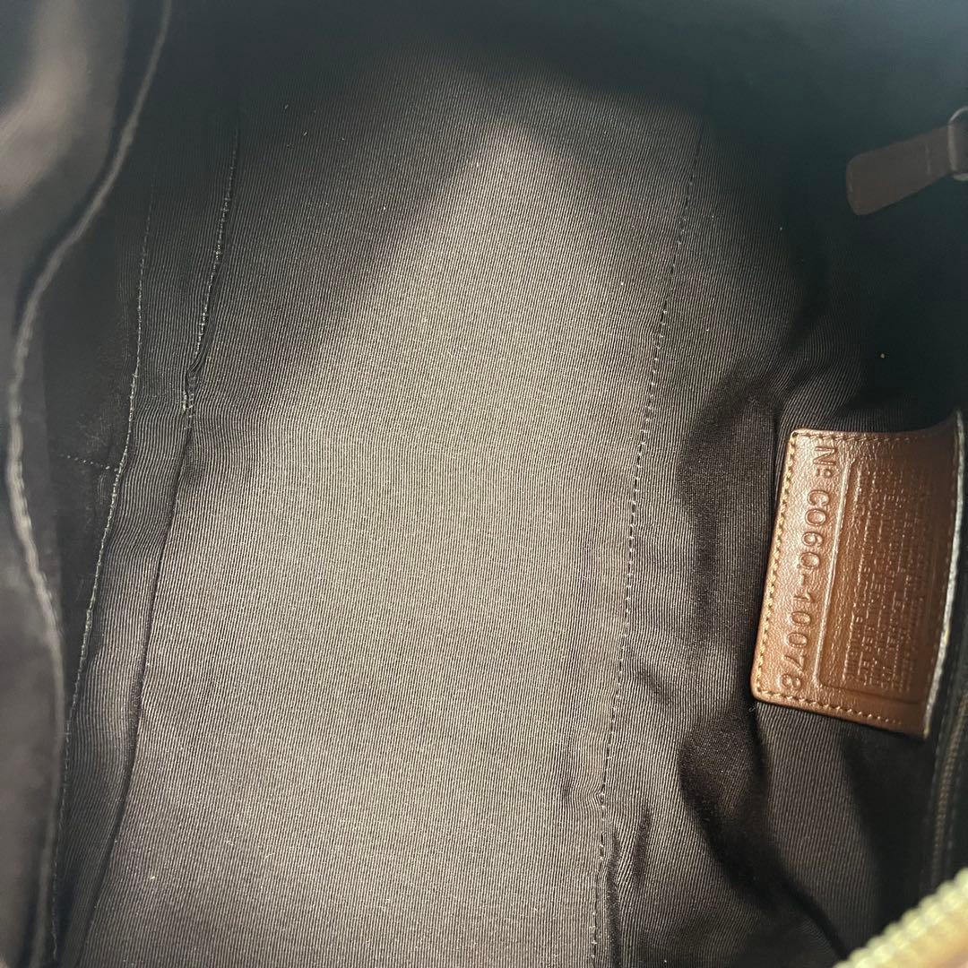 バッグ Coach Signature Satchel Canvas Bag Beige